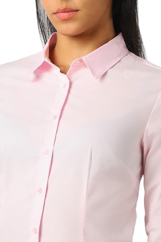 Image of Van Heusen Women's Regular Fit Solid Full Sleeve Cotton Rich Formal Shirt