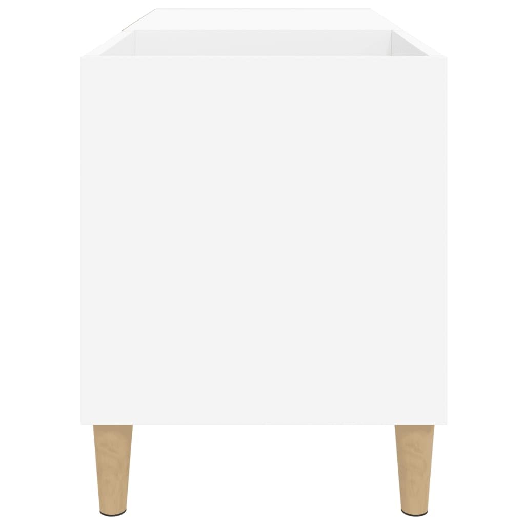 Armadio per dischi in vinile, 84,5 x 38 x 48 cm, in legno | Armadietto versatile per soggiorno o ufficio. Robusto piano superiore per giradischi con gambe in legno di eucalipto.