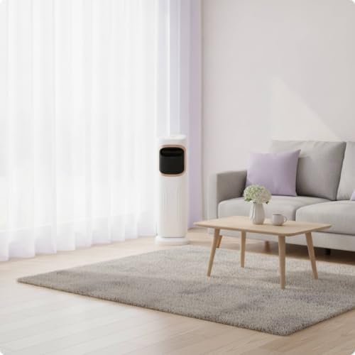 XLWLLNJ Air Conditioning Heater Humidifier With Misting To Add PTC Ceramic For Balanced Climate And Quiet Rooms suitable for, Remote Control Single Cooling Model [Silver Frame Edge] — view 6