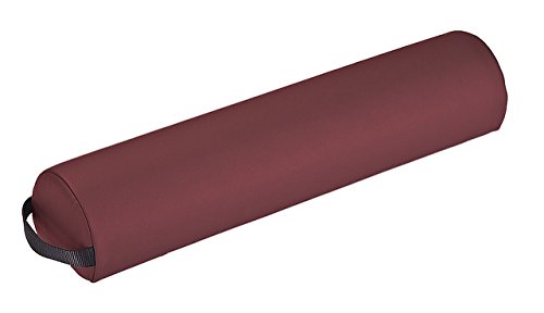 EARTHLITE Bolster Pillow 3/4 Round  Durable Massage Bolster, 100% PU Upholstery incl. Strap Handle/Professional Quality for Massage Tables/Back Pain Relief