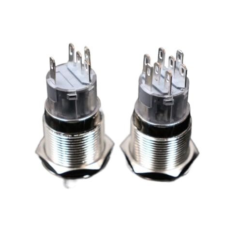 Interrupteur à bouton-poussoir rotatif 3 positions DPDT commande étanche 22mm