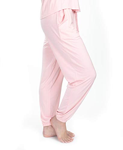 Cool Girl Women's Keep It Basic Cooling & Moisture Wickin Pajama Jogger Sleep Pant Pant, Pink, Large #TOP3