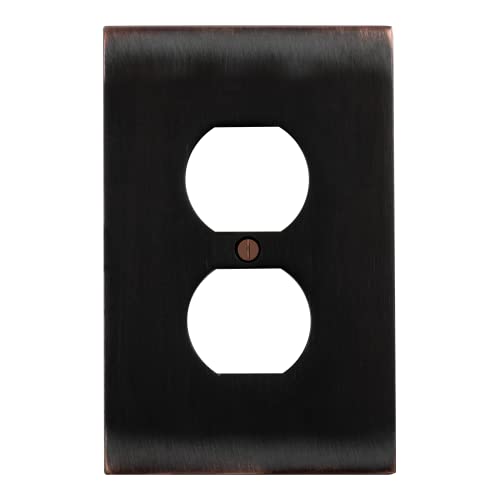 Switch Hits Professional Grade Oil Rubbed Bronze Outlet Wall Plate | 1 Outlet | 2.8" X 4.6" | Modern Electrical Outlet Cover Collection | Quality Switch Plate Covers For All Configurations #TOP22
