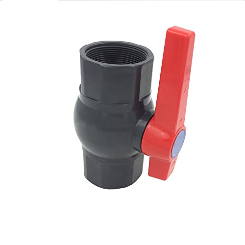 Válvula de bola de PVC válvula de suministro de agua en U, válvula de bola compacta hembra roscada de dos vías para control y parada de flujo (DN20 Φ25 mm)