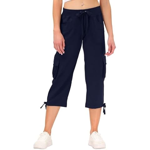 MoFiz Women's Relaxed-Fit Capri Trousers Cover
