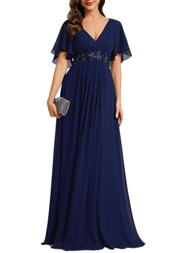 Image of Ever-Pretty Womens V Neck Applique Mother of the Bride Dresses Formal Dress