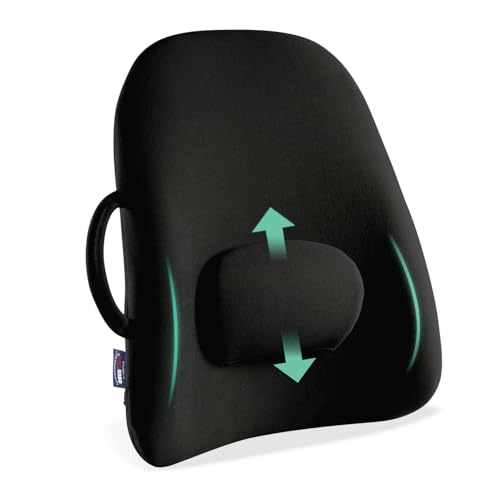 ObusForme Lowback Backrest Support – Lower Back Padded Seat Cushion and Lumbar Support Pillow,...
