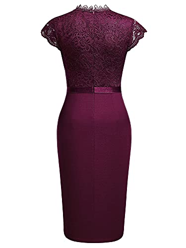 Image of Miusol Women's Retro Floral Lace Ruffle Style Cocktail Mini Dress