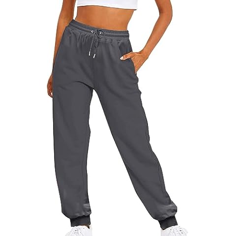 Lastesso Women Soft Sweatpants with Pockets Straight Lightweight Comfy High Waisted Drawstring Stretch Loose Sweat Pants Cover