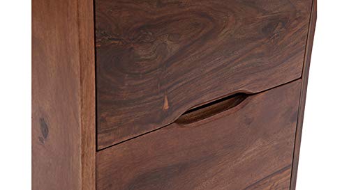 Image of Urban Ladder Zephyr Solid Wood Bed Side Table (Teak Finish)