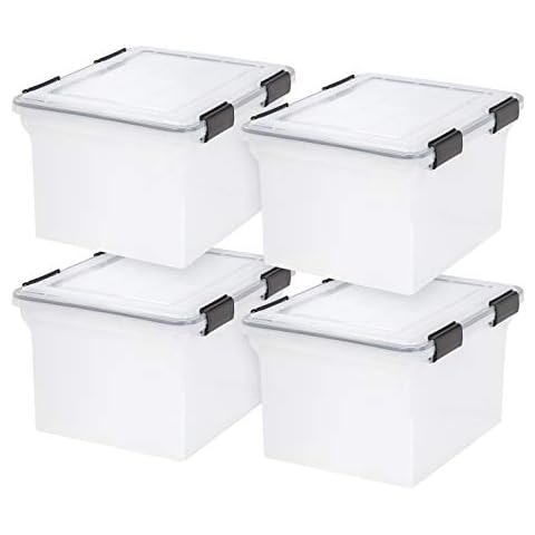 IRIS USA 32 Quart WEATHERPRO Letter Size Portable File Box Cover