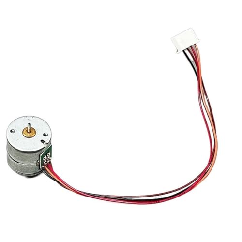 Motion Micro 20mm Diameter Round Stepper Motor 5V DC 2 Phase 4 Wire Smart Monitoring Motor 1.5x6mm Shaft Geared Slide