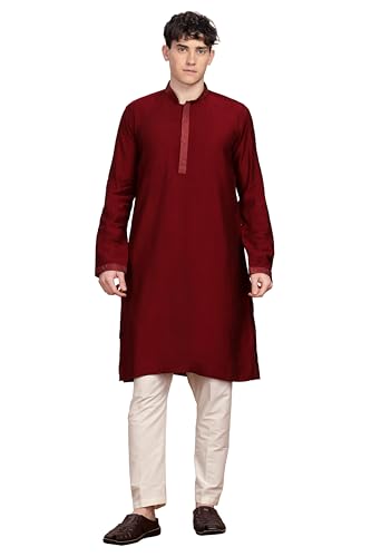 Chemise rouge homme BE Active taille M en coton léger