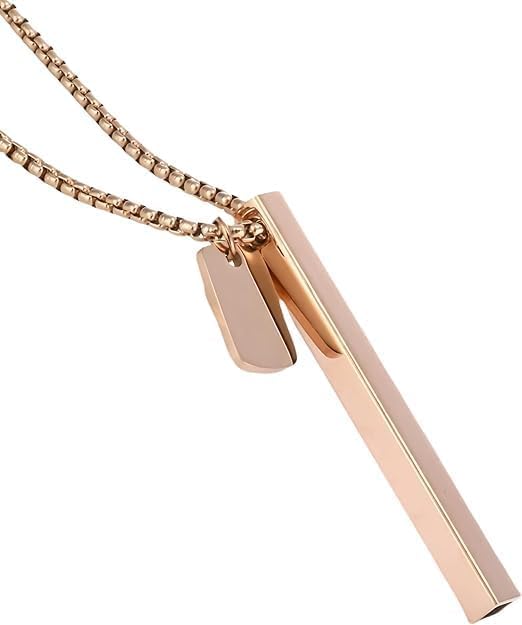 Tactile Breathing Necklace | 4-7-8 Breathing Tool to Quit Smoking & Vaping | Stylish Hypoallergenic Jewelry with Lifetime Chain