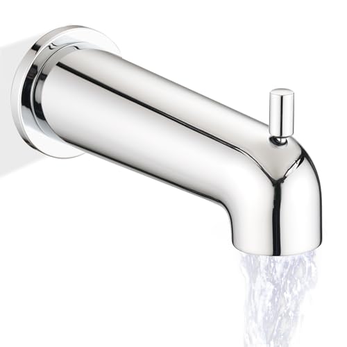 YASINU 7 Inch Slip on Bathtub Spout with Diverter, Compatible with Moen 3839/3853,Extra Long Diverter Tub Spout Fits 1/2' Copper Tube(5/8' Diameter),Chrome