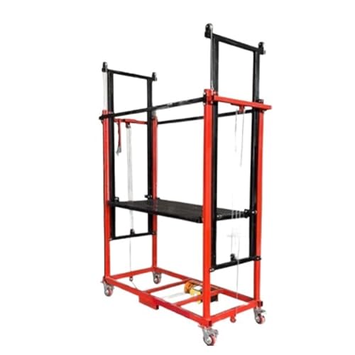 Hhaoran 9868 Andamios eléctrico Mesa elevadora eléctrica con Capacidad de Carga máxima 300 kg, Elevador Multifuncional Plegable móvil(2M)