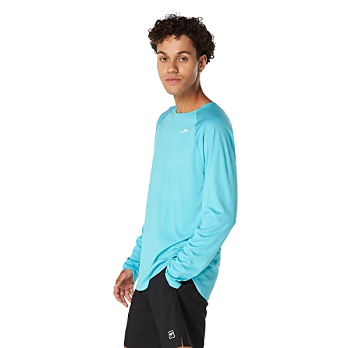 Image of Speedo Men's UV Swim Shirt Basic Easy Long Sleeve Regular Fit