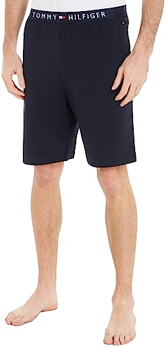 Tommy Hilfiger Herren Sweatshorts Jersey Short Kurz, Blau (Desert Sky), L