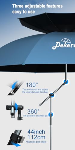 Dekero 7.9Ft Windproof Beach Umbrella,Heavy Duty Uv Protection Portable Umbrella With Sand Anchor,Tilt Aluminum Pole thumb #5