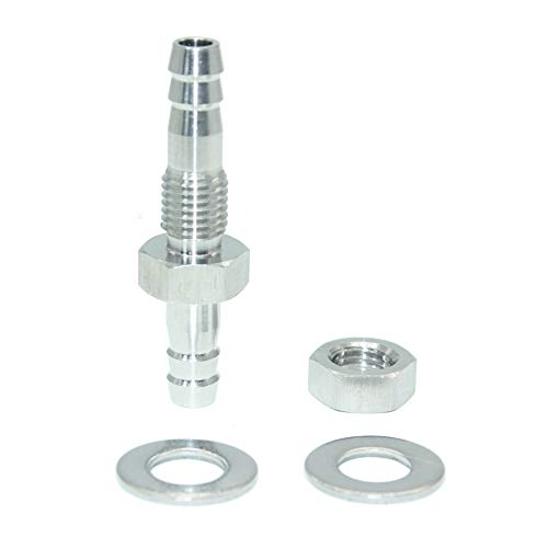 Beduan 1/4" Hose Barb Thru-Bulk Bulkhead Straight Hex Union Stainless Steel Fitting #TOP2