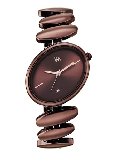 Image of Fastrack Vyb Successor with Quartz Analog Brown Dial Chocolate Brown Alloy Strap Watch for Girls - FV60120QM01W