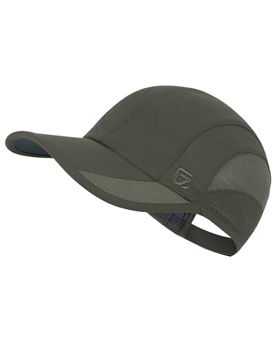 GADIEMKENSD Cooling Running Hat Quick Dry Summer Baseball Cap UPF50+ Sports Sun Caps Breathable Mesh Trucker Dad Hats Unstructured for Golf Tennis Hiking Gym Travel Camping Army Green M/L 7-7 1/2