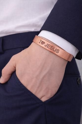 Image of Touchstone copper bracelets | gift for men women |adjustable 100% pure solid real magnetic jewelry | handmade bracelet set combo | rope braided tibetan bangles.
