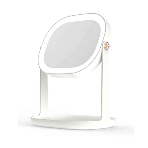 Preisvergleich Produktbild Duofenlh LED Kosmetikspiegel Drehbarer Touchscreen Beleuchtung Dekoration Nachttischlampe Große Bodenwanne zur Aufbewahrung Kosmetische 360 ° -Drehung