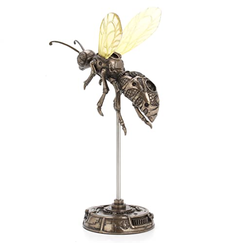 Estatua de abeja Steampunk en resina con acabado bronce miniatura 4