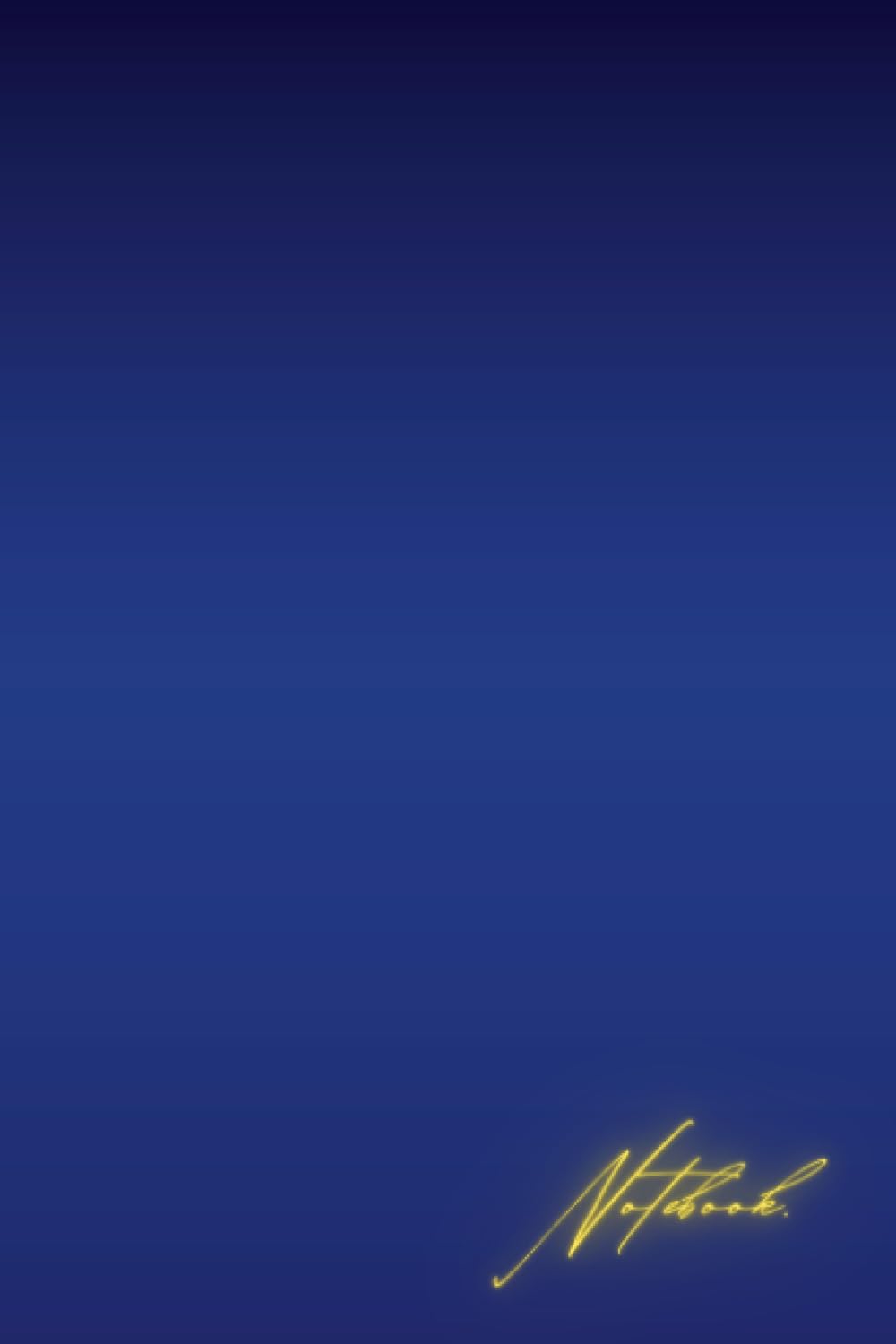 Royal Blue and Gold Notebook: Matte Paperback Journal