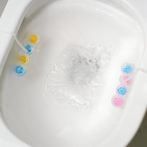Image of Automatic Toilet Cleaner Tablets - Long Lasting Effervescent WC Bowl Cleaner for Commode Tank | Removes Limescale Stains, Deodorizer & Freshener