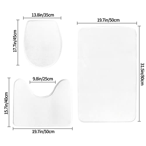 Correngo Badezimmermatten-Sets 3-teilige rutschfeste Badematten,Lustiges 3D-Motorrad,saugfähige Toilettenvorleger für… – Bild 3