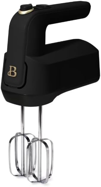 6-Speed Electric Hand Mixer, Black Sesame, 350W Powerful Motor, Turbo Boost, Lightweight Handheld Mixer for Baking & Cooking