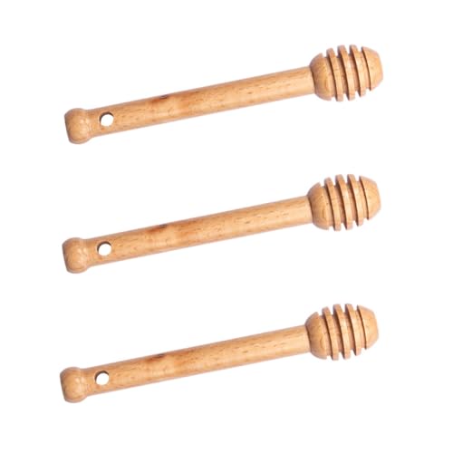 GRIRIW Honey Stirrer Set 3pcs Spiral Design Honey Sticks for Milk Sugar Tea Jam