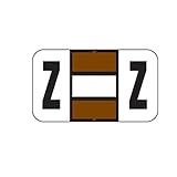 JETER COMPATIBLE 69702630 7100 Color Code Label, Permanent, Alpha'Z', 1 5/8' x 15/16', Dark Brown (Pack of 225)