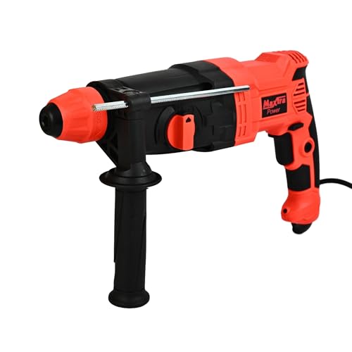 Image of MAXTRA Professional Grade Power Rotary Hammer Drill, 26 mm, 1600W, 3 Modes, with Drill Bits and Carrying Case