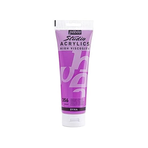 Pébéo - Acrílico Fine Studio - Pintura acrílica Violeta-Azul - Violeta-Azul Iridescente - 250 ml