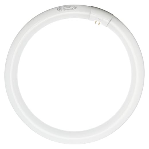 GE Lighting FC12 T9 Garage & Basement Circline Fluorescent Light Bulb, Cool White Finish, 32-Watt, 1950 Lumen, 12-Inch Circular Diameter, 1-Pack