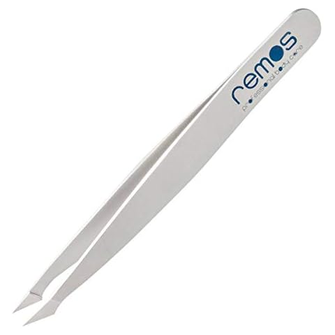 REMOS Combination Tweezers Stainless Steel 9.5cm - for splinters & Hair - Satin Cover
