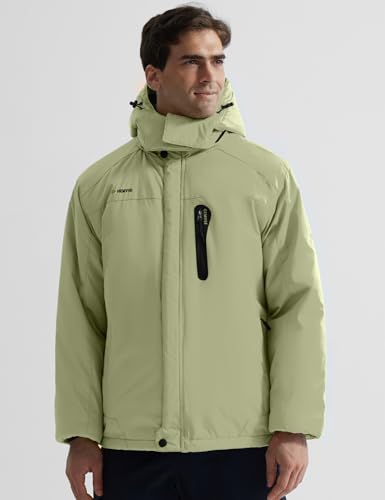 Image of GEMYSE Men's Winter Ski Jacket Waterproof Snow Coat with Detachable Hood