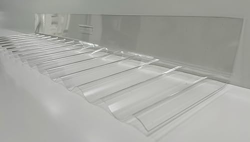 PC Wellplatte SINUS 76/18 Wandanschluss in glasklar - FARBLOS - PROFI QUALITÄT - Breite: 1100 mm, Profilseite: 240, glatte Seite: 110 mm, Höhe: 18 mm