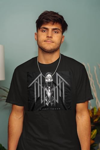 Sleep Token T-Shirt Totem Adult Black Short Sleeve T Shirt Vintage Style Graphic Tees3
