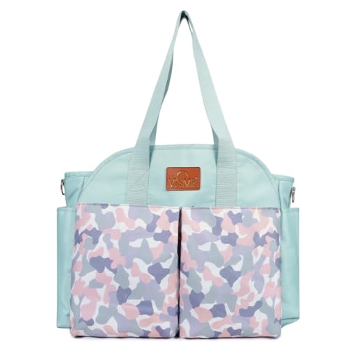 Image of VISMIINTREND Customized Tote Diaper Bag | Maternity Handbag for Mother | Diaper Bag for Travel | Hospital Bag for New Born Baby | Baby Shower Gift | Gift for New Mom