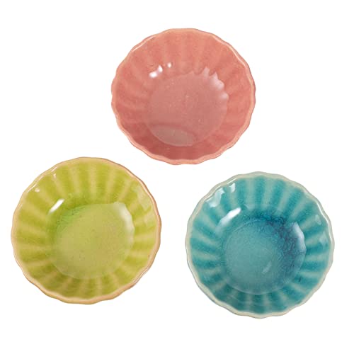 DEARMAMY 3 Piezas Cuenco De Aceite Esencial Cuencos De Guarnición Tazón De Bagatela Bol Tazón Para Mezclar Maquillaje Tazón De Belleza Mini Cuenco De Porcelana Tazones De Porcelana Cerámica