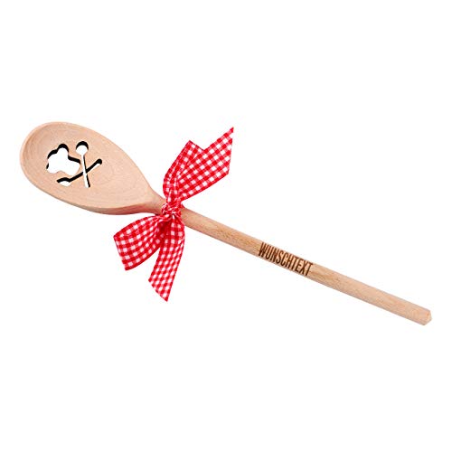 Herz & Heim® Kochlöffel mit Gravur tolles Geschenk für Hobby Köche - Motivauswahl Kochmütze