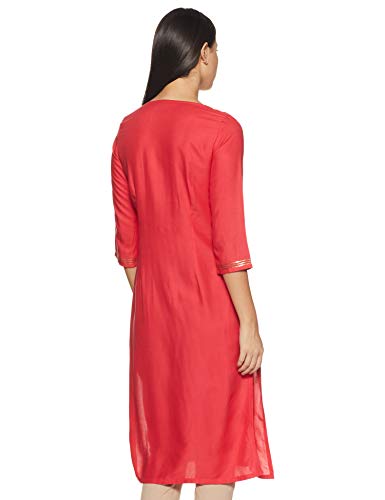 W for Woman Women's Synthetic Straight Kurta - Image 3