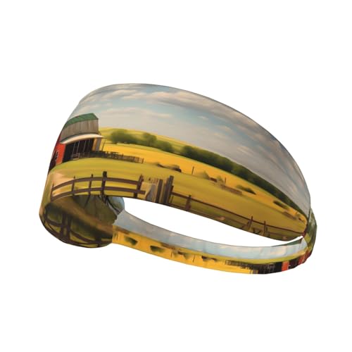 Ranch View - Diadema elástica para deportes al aire libre, yoga, ciclismo, viajes, deportes