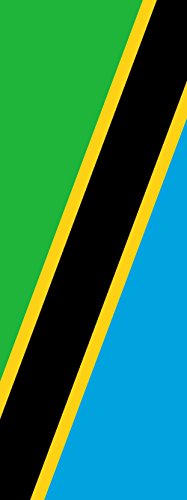 Drapeau Tanzanie format portrait de 6m² dimensions 400x150cm pour mât