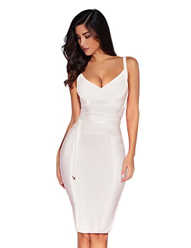 Image of meilun Womens Rayon Belt Detail Bandage Bodycon Party Dress