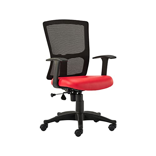 Image of Amazon Brand - Umi Desk Chair with Adjustable Height, Swivel Breathable Mesh Computer Study Chair - Red